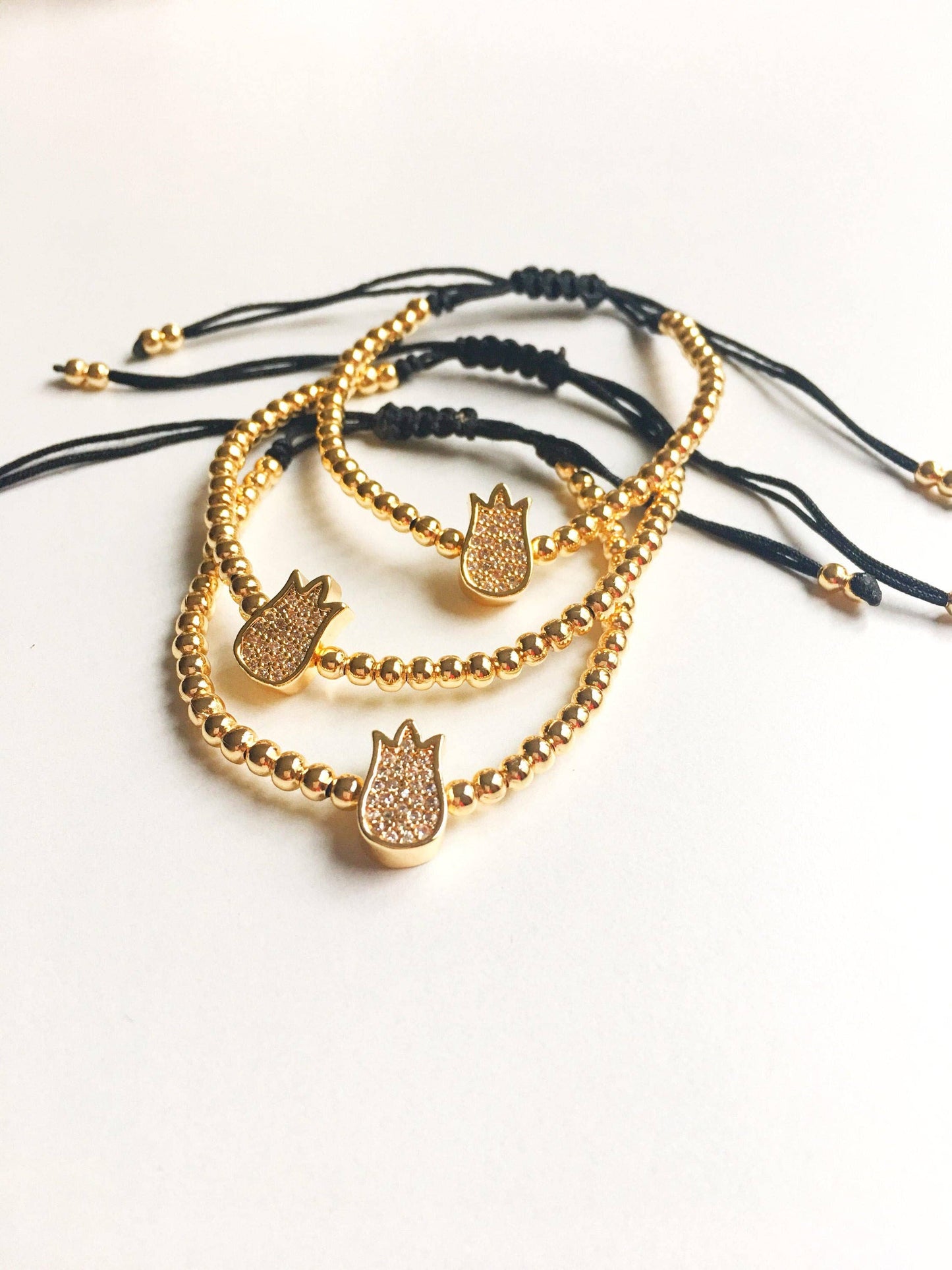 Gold Evil Eye Bracelet, Adjustable Greek Jewelry