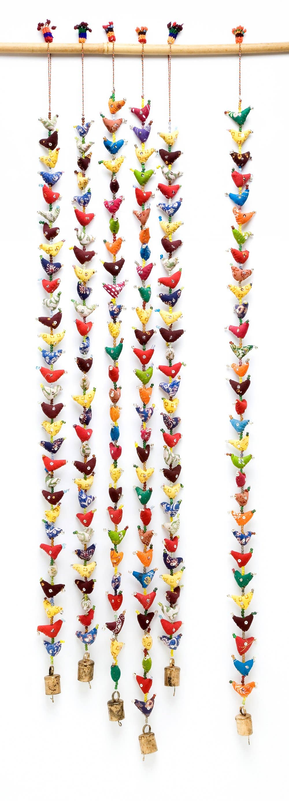 Prosperity Hens | Multicolor 45" Strand of Small Birds