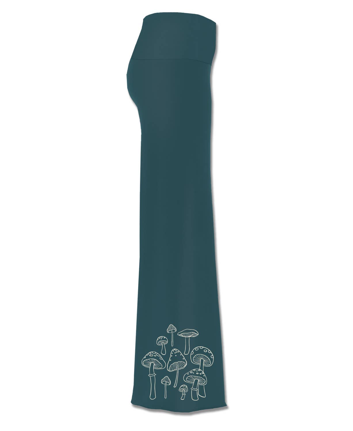 Mushrooms Flowy Pants - Teal Flow Pants: 3X