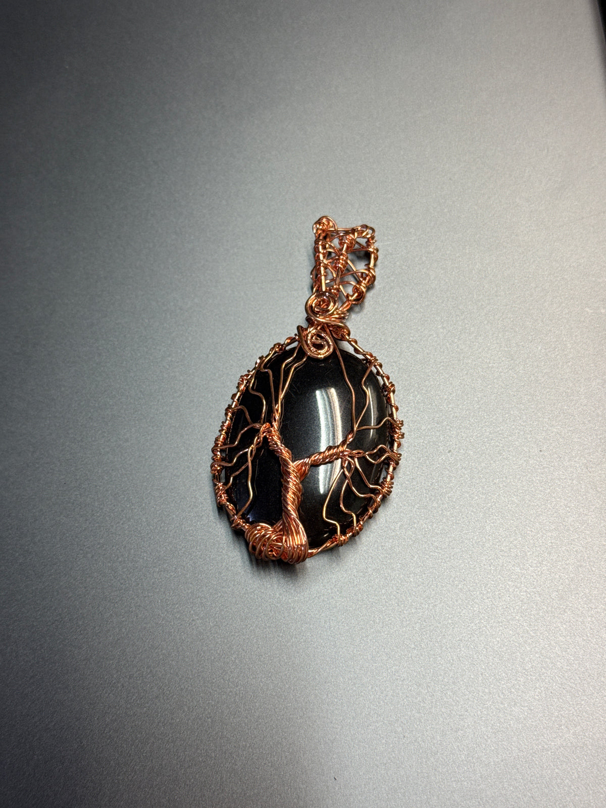 Copper Wire Wrapped Pendant