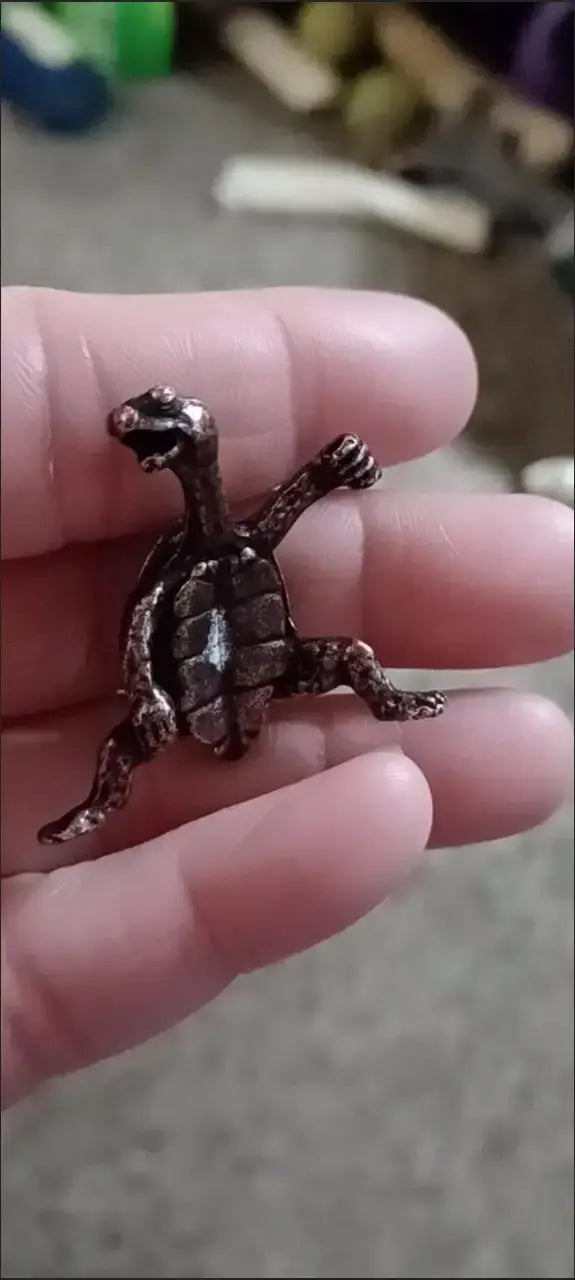 Kung Fu Turtle Incense Holder Bronze/Copper Unique Piece