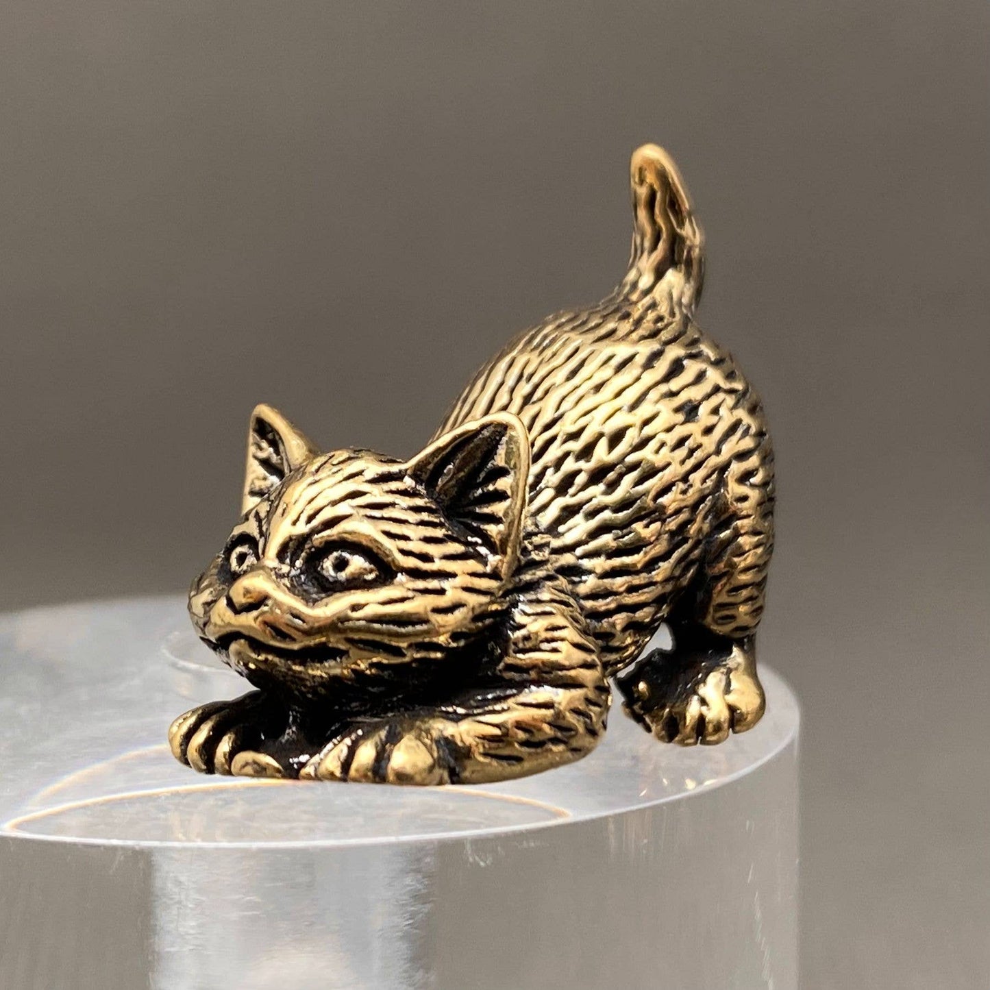 Brass Lying Kitten Crafts Decoration Desktop Ornaments