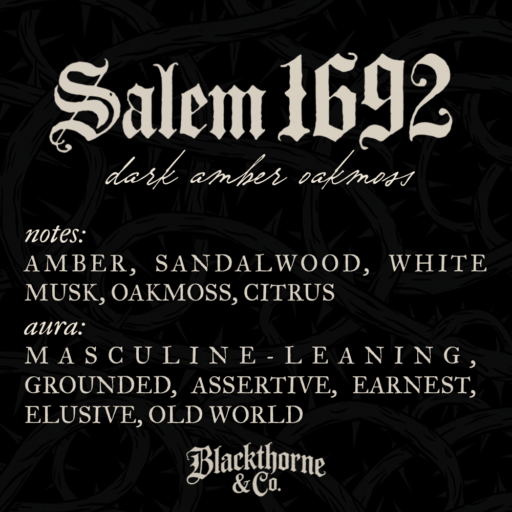 Salem 1692 incense sticks |  vegan gothic ritual incense