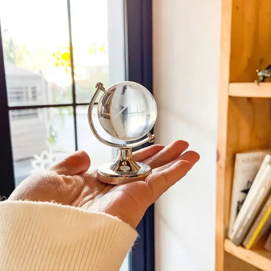 Mini Crystal Globe World Map Ornament