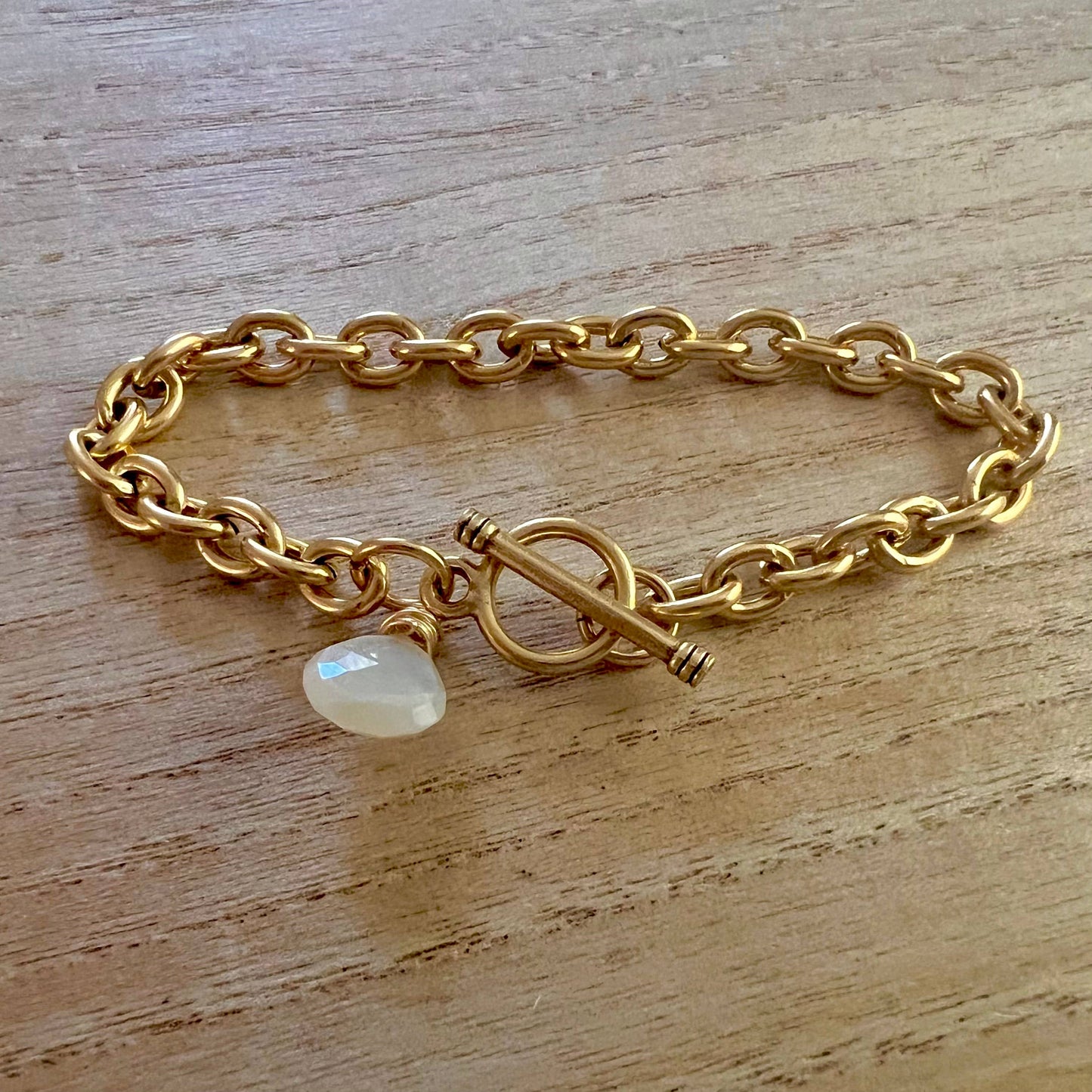 Champagne Thursdays gold traditional charm bracelet