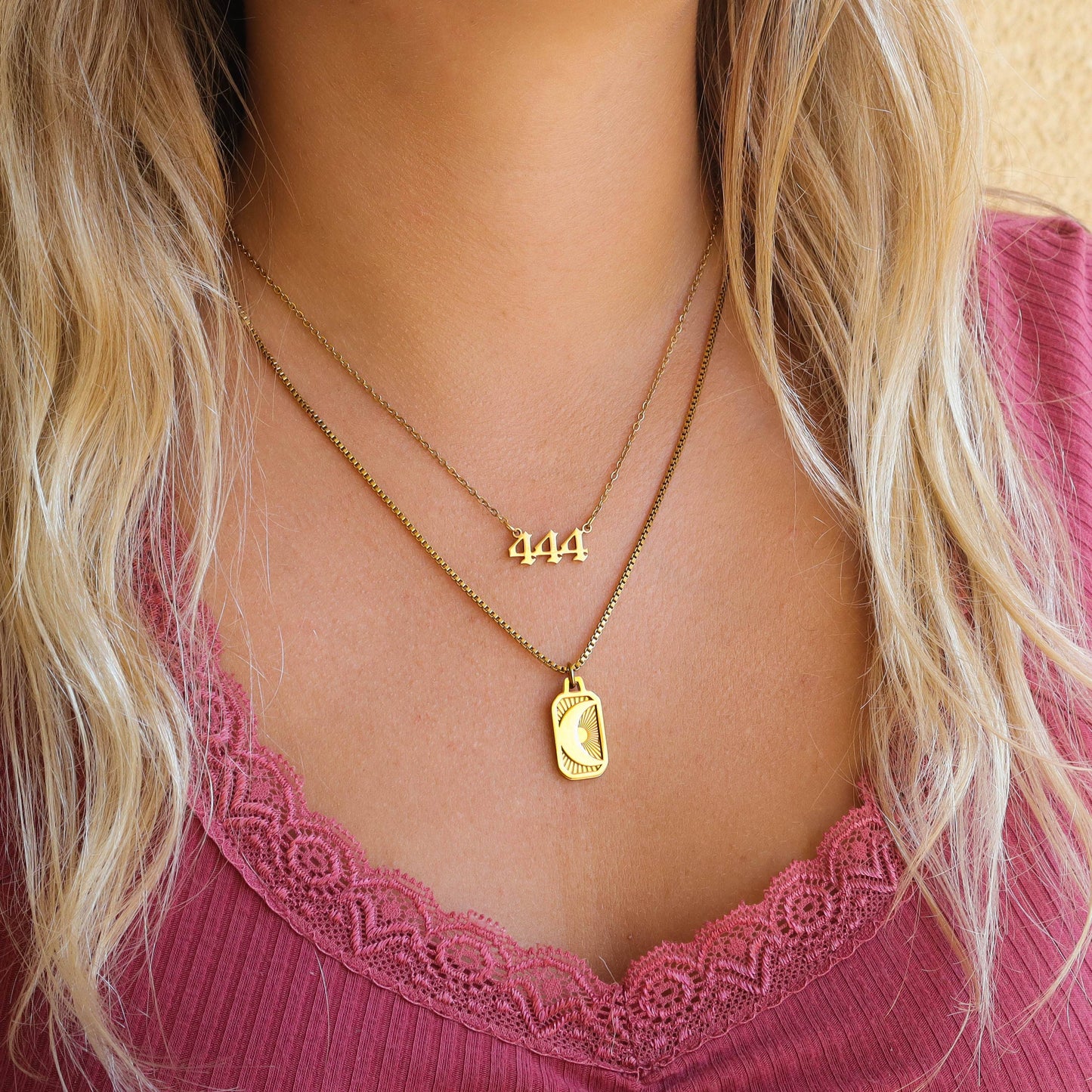 Angel Number Necklace - 111 - 999 - Spiritual Charm: Gold Chain