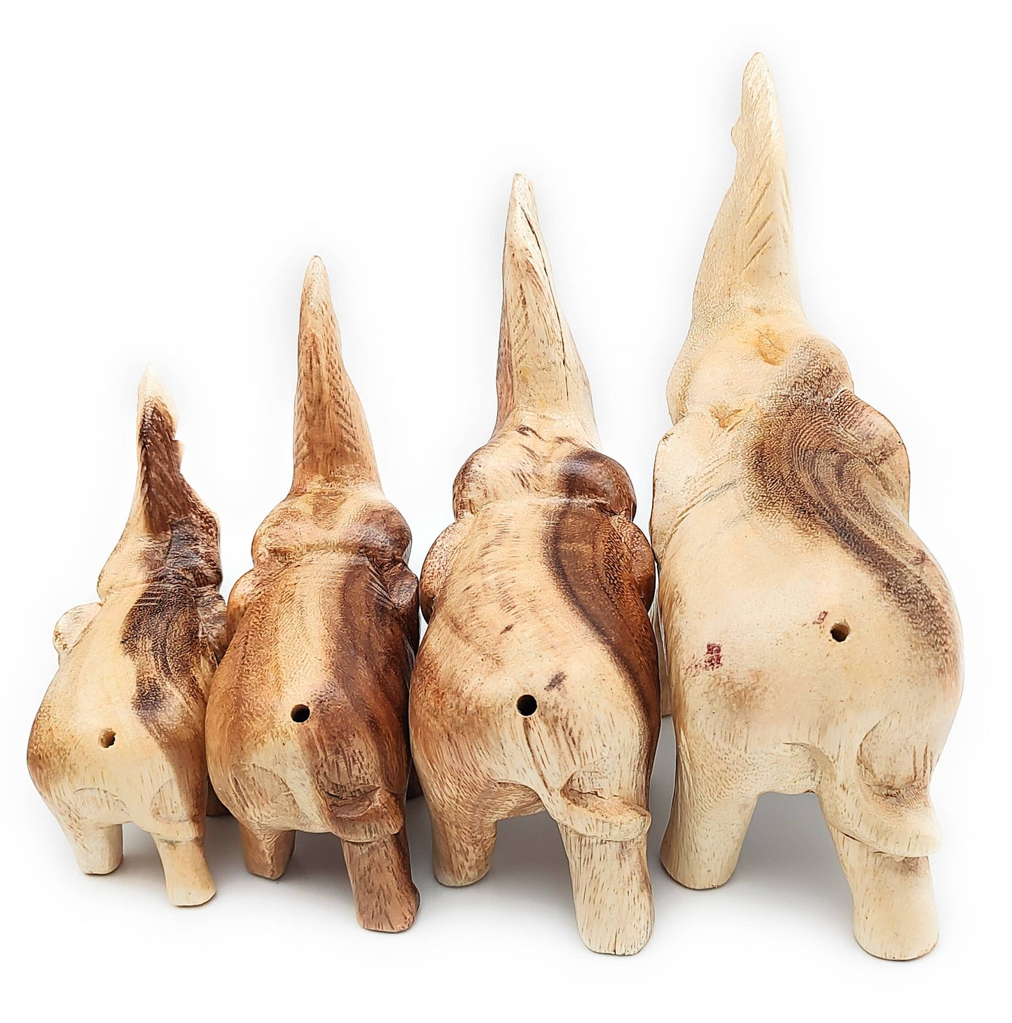 Wooden Trumpeting Elephant 5 inch