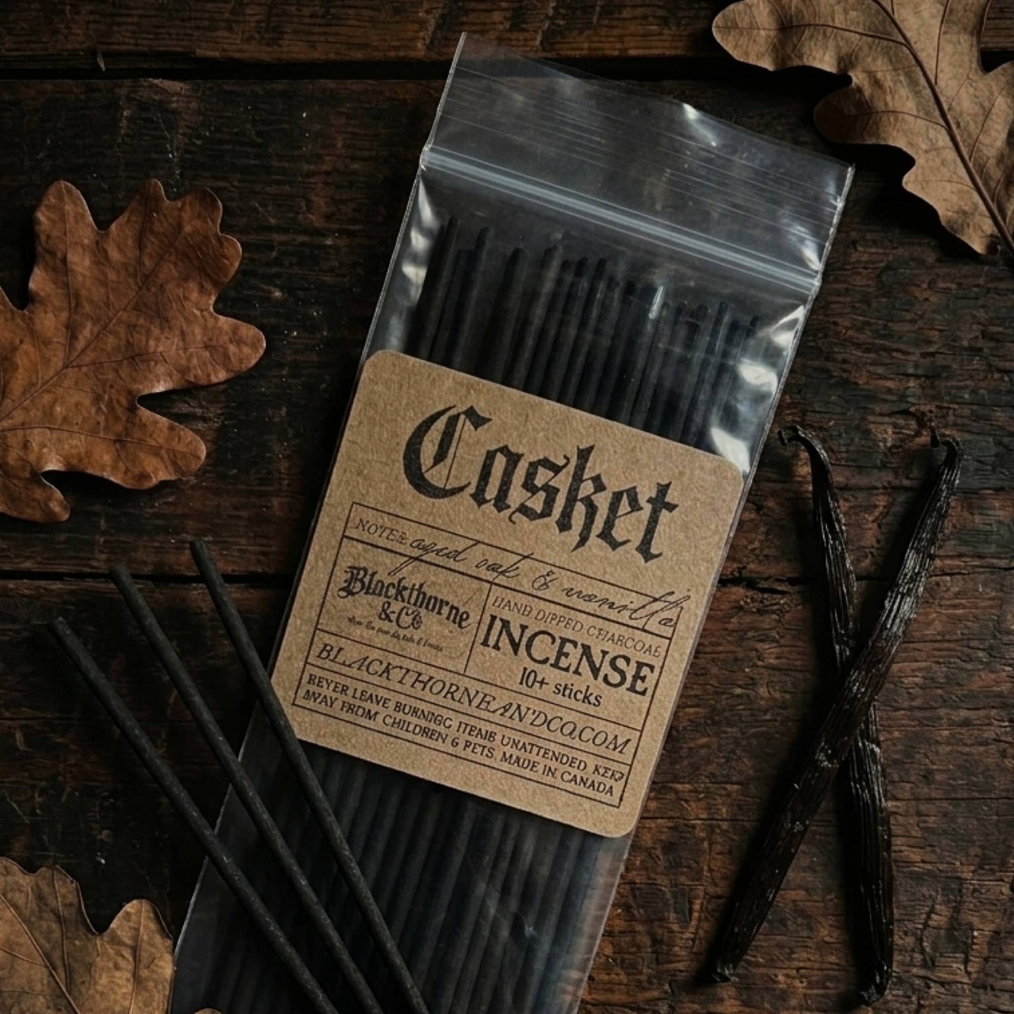 Casket incense sticks |  vegan gothic ritual incense