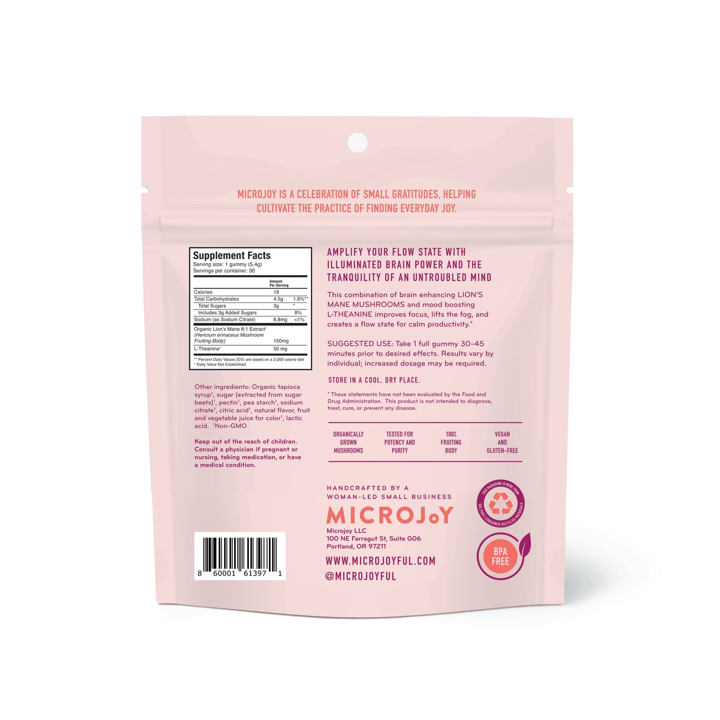 Concentrate Mushroom Gummies 30 Count Microjoy