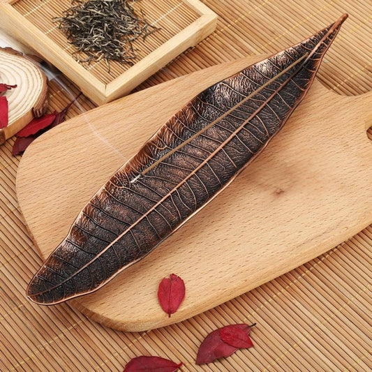 Bronze Leaf Incense Holder