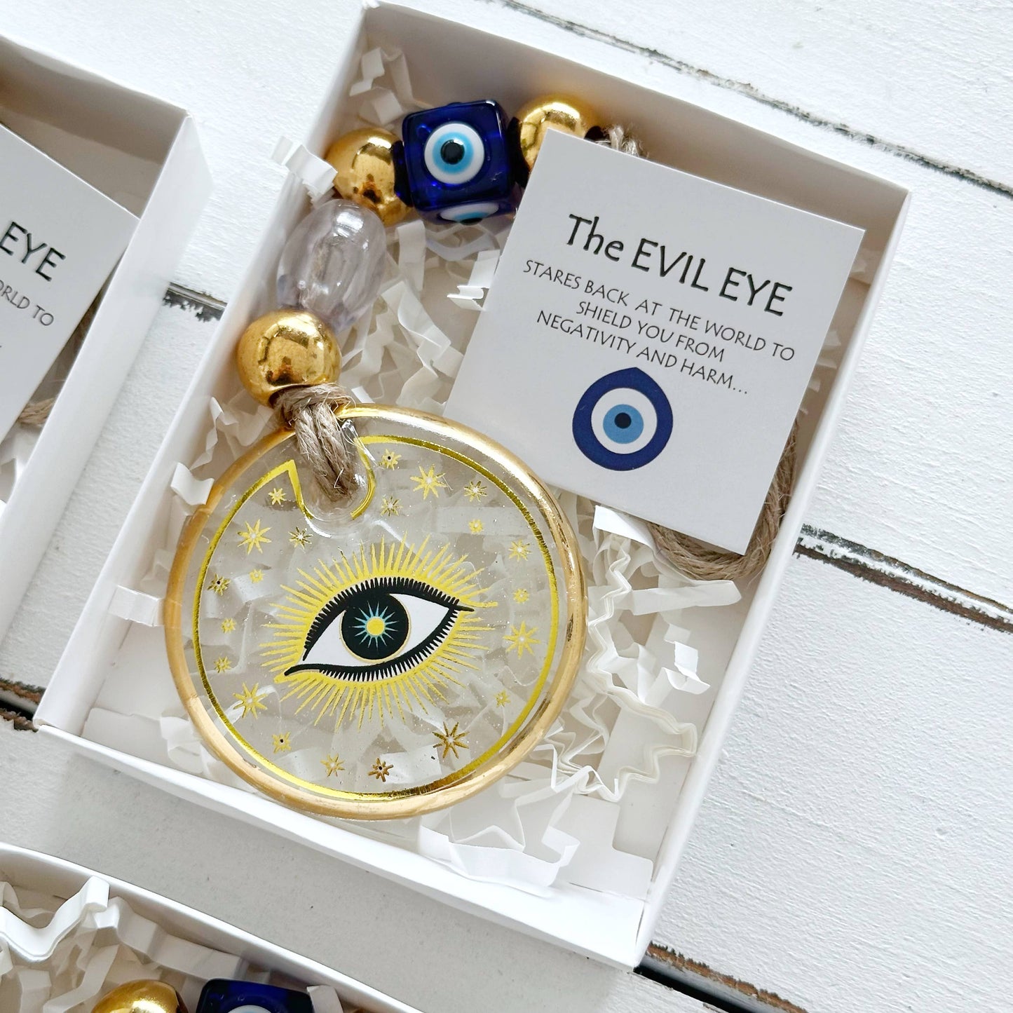 Evil Eye Wall Hanging, Gold Evil Eye Wall Decor, Protection: Style 1