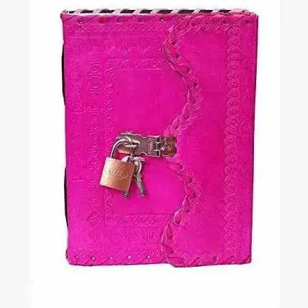 TUZECH Handmade Leather Vintage Journal Lock And Key Diary