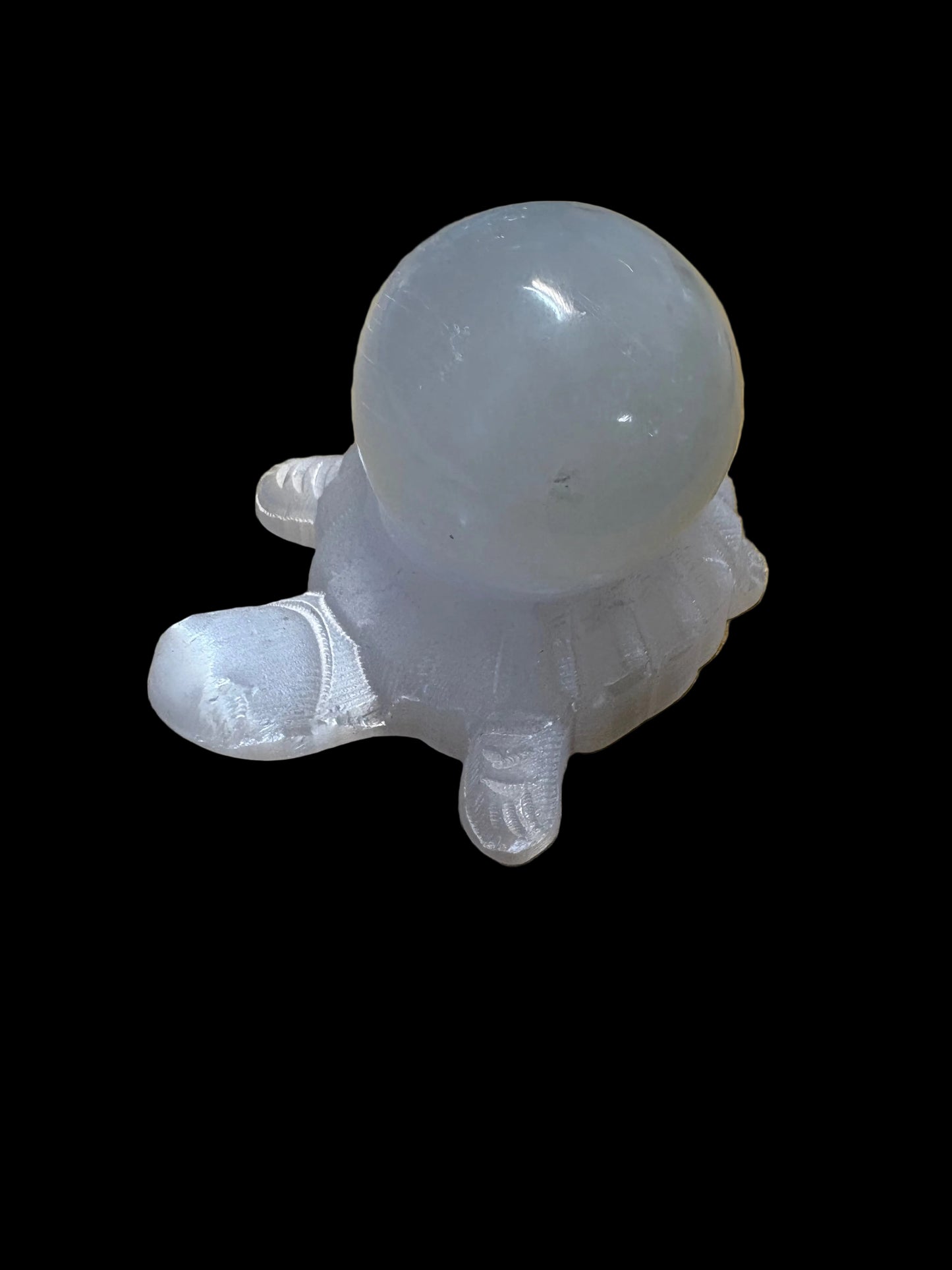 Selenite Turtle Sphere Holder