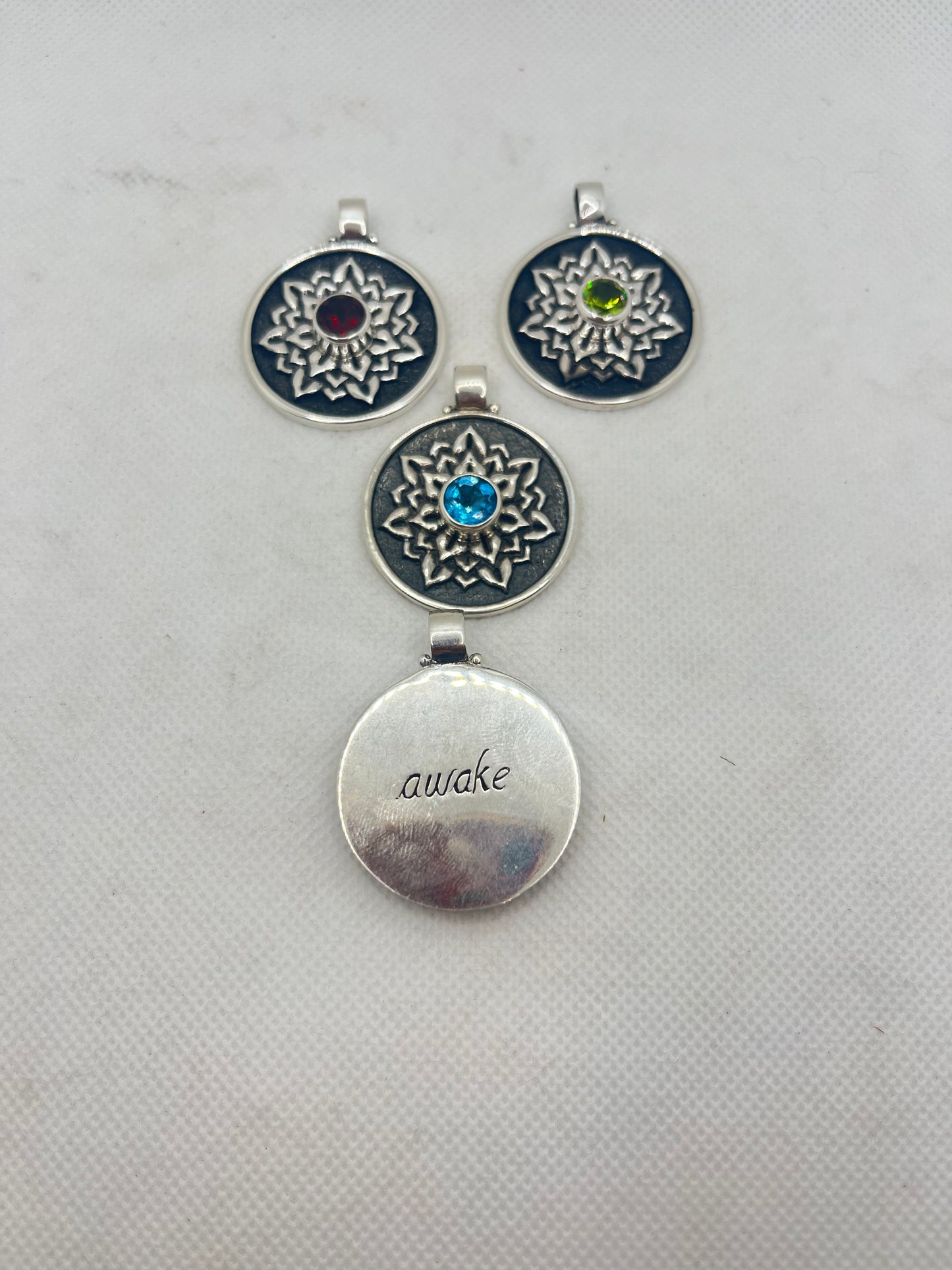 Crown Pendant Various Stones