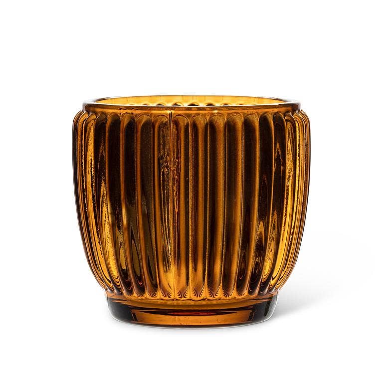 Small Ribbed Votive-3"D