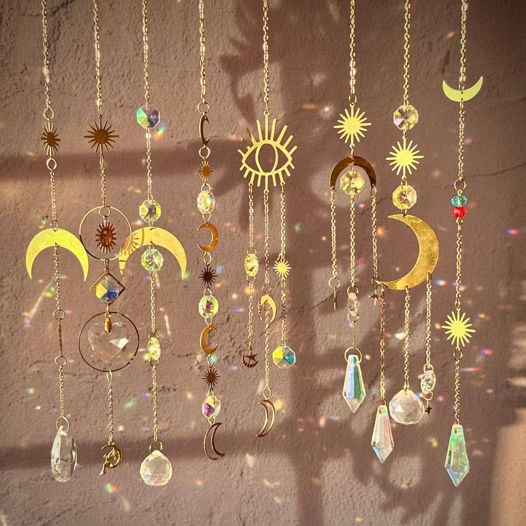 Prism Celestial Suncatcher - Boho Window Decor