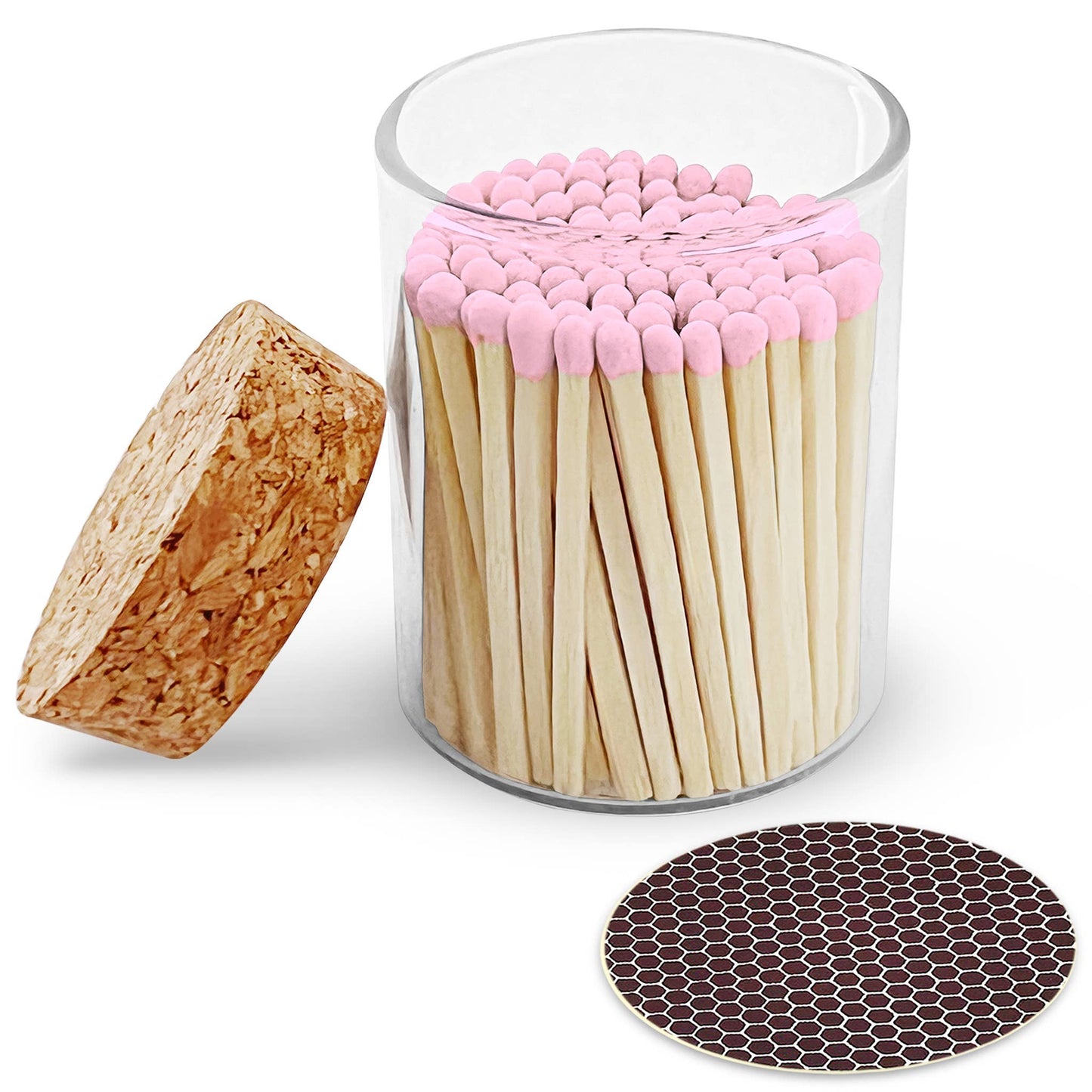 2" Matches in Cork Top Jar - Colors of Your Choice