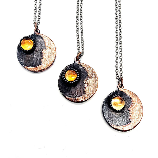 Citrine Goodnight Moon Necklace