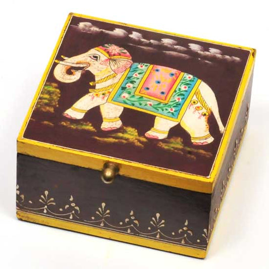 Elephant Box: Wood / 5"x5"x3"