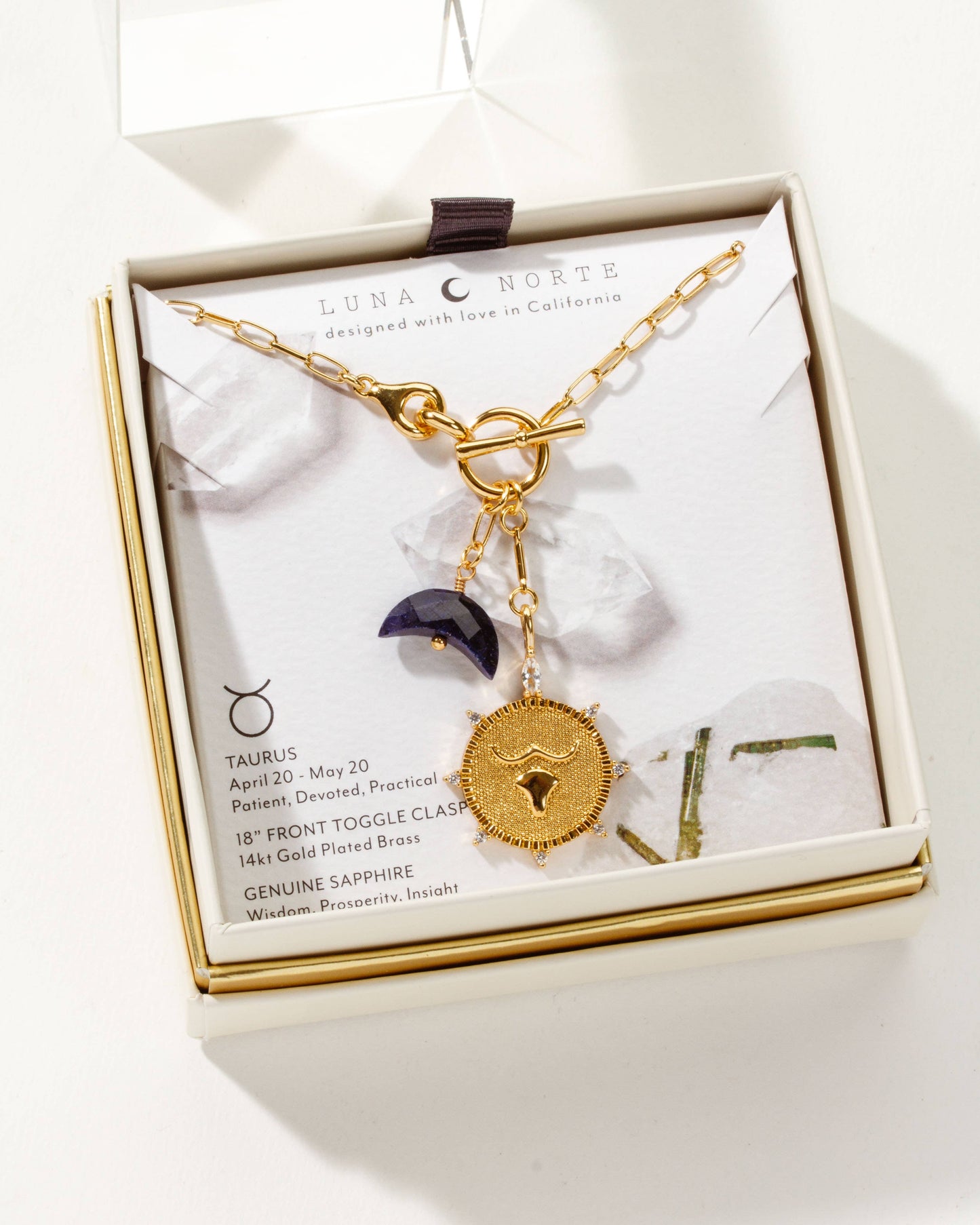 Taurus Lunar Front Toggle Zodiac Neck