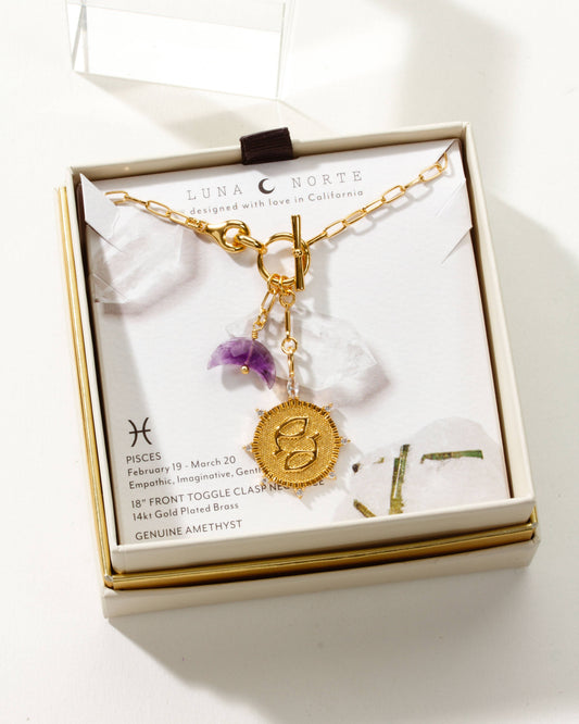 Pisces Lunar Front Toggle Zodiac Neck
