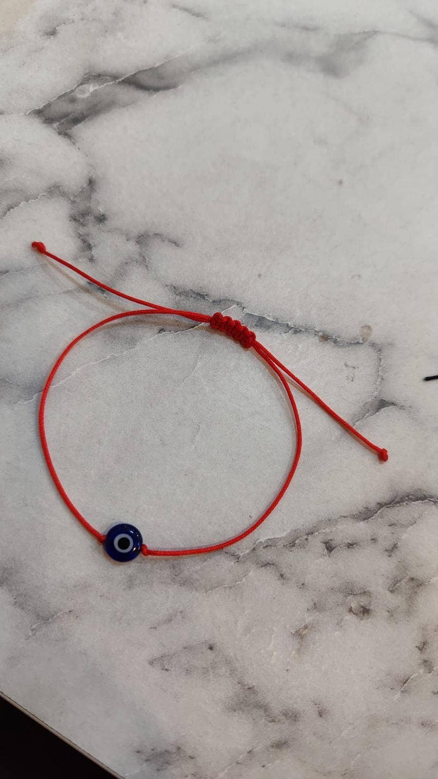 Evil Eye Wish Bracelet with Red Cord