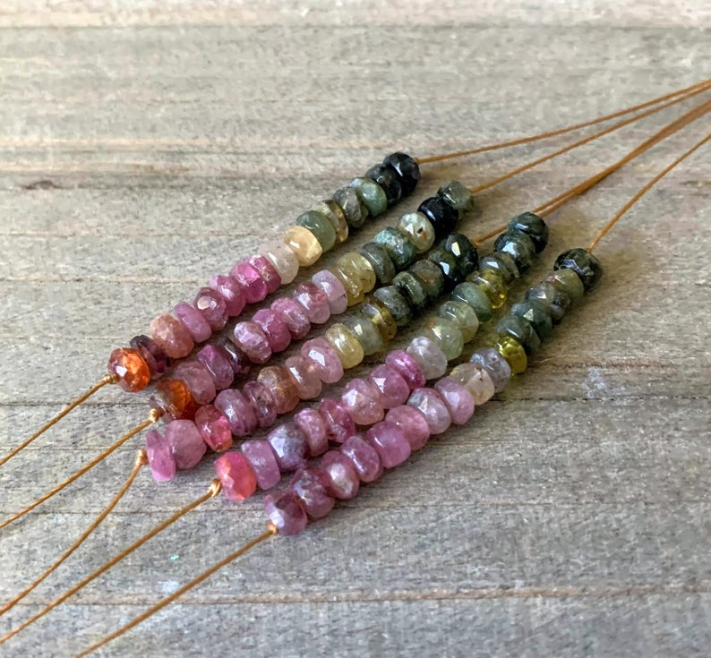 Watermelon Tourmaline Necklace: 16, 18, or 20"