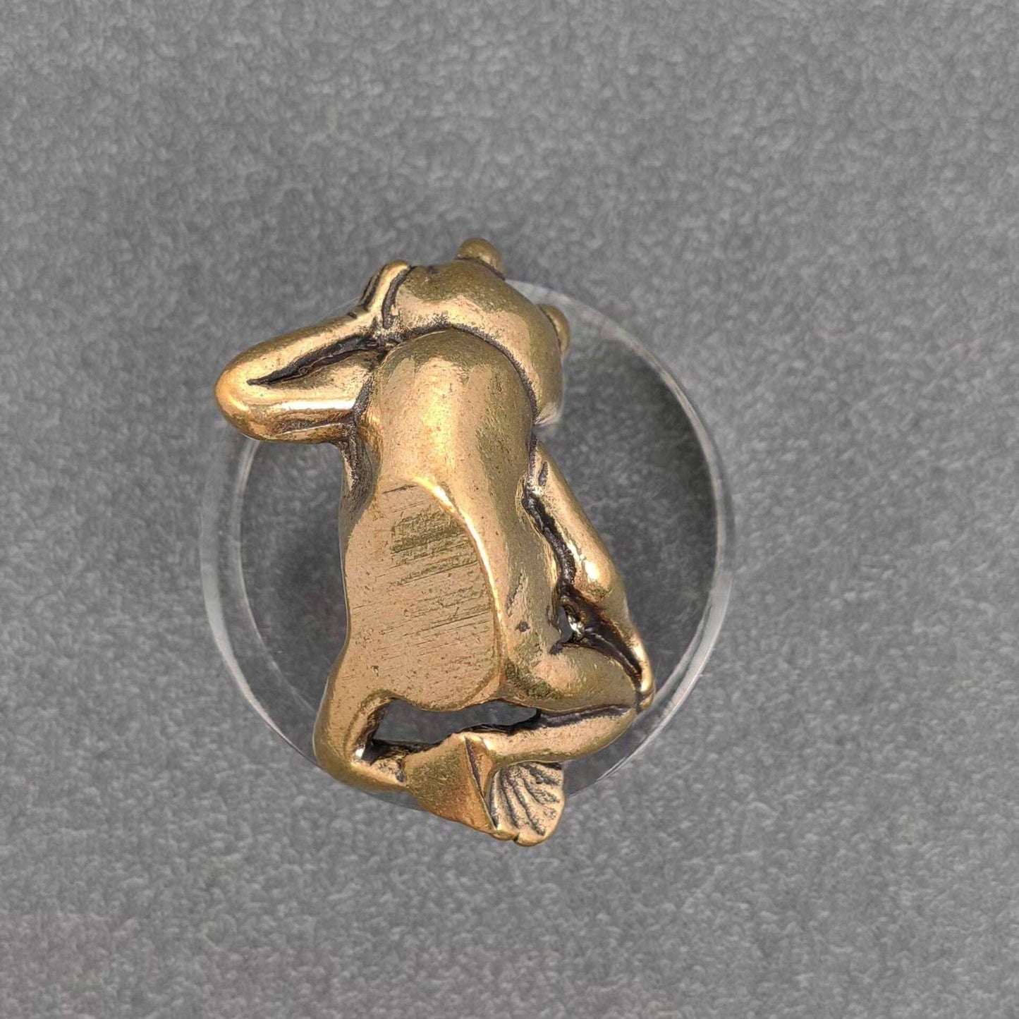 Brass Side-Lying Frog Desktop Ornaments Decorations