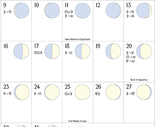 We'Moon on the Wall 2026 | Astrological Moon Phase Calendar