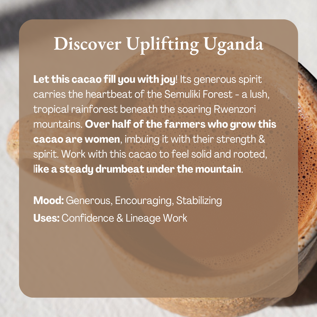 Ceremonial Cacao 1oz Sachets | Uplifting Uganda 100% Organic