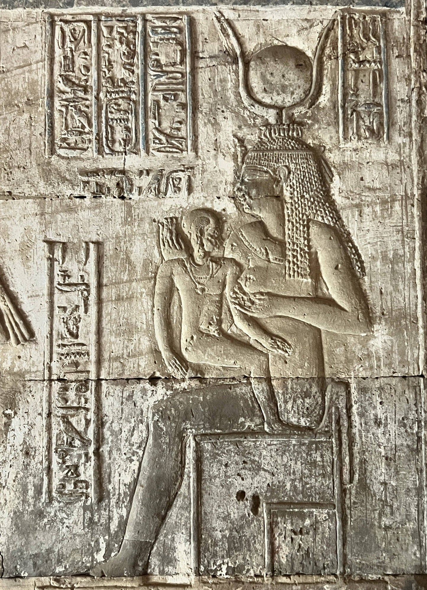 Isis with Baby Horus Black Basalt