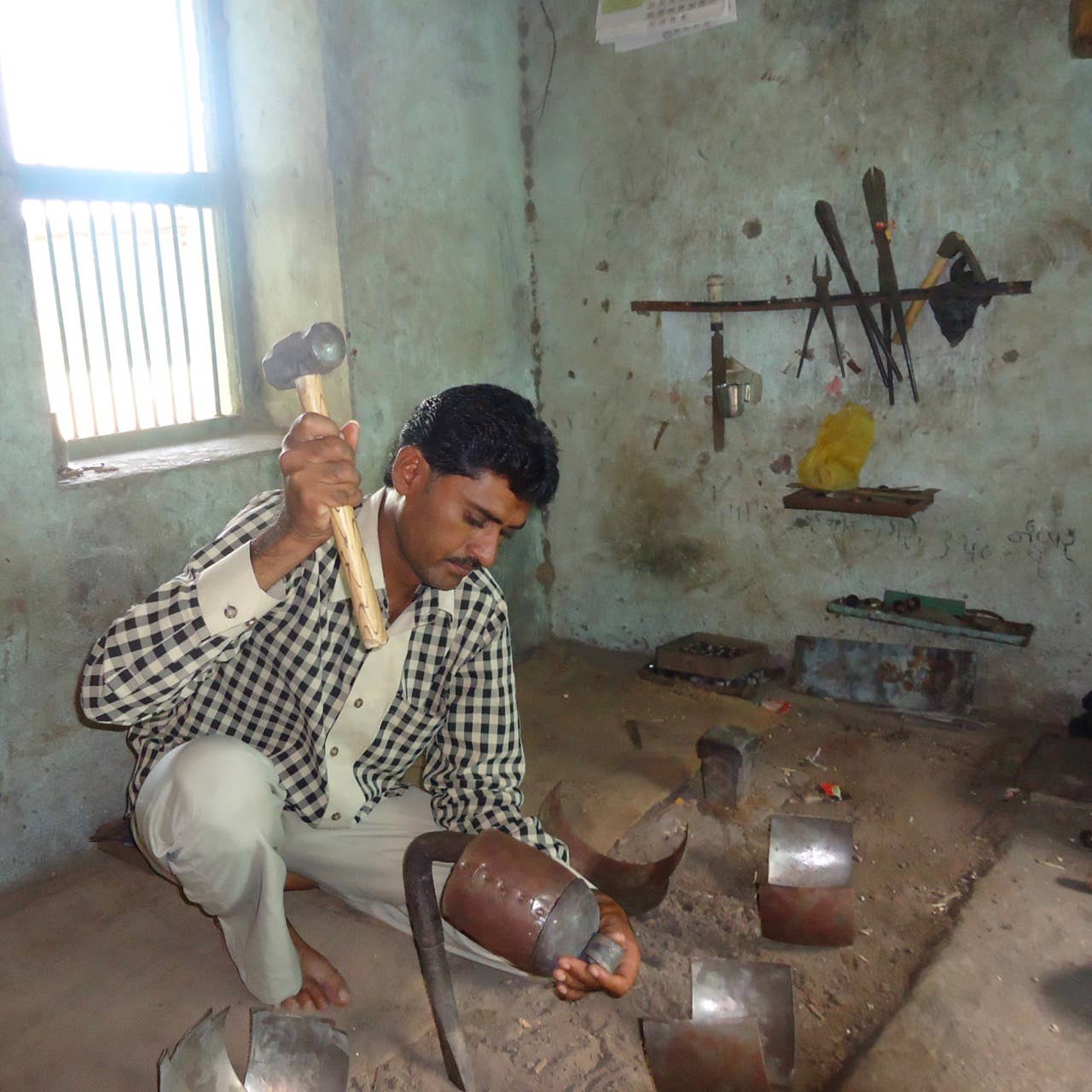 Golden Rings 5 Bell, Bronze Hand-tuned Garden Wind Chime, India