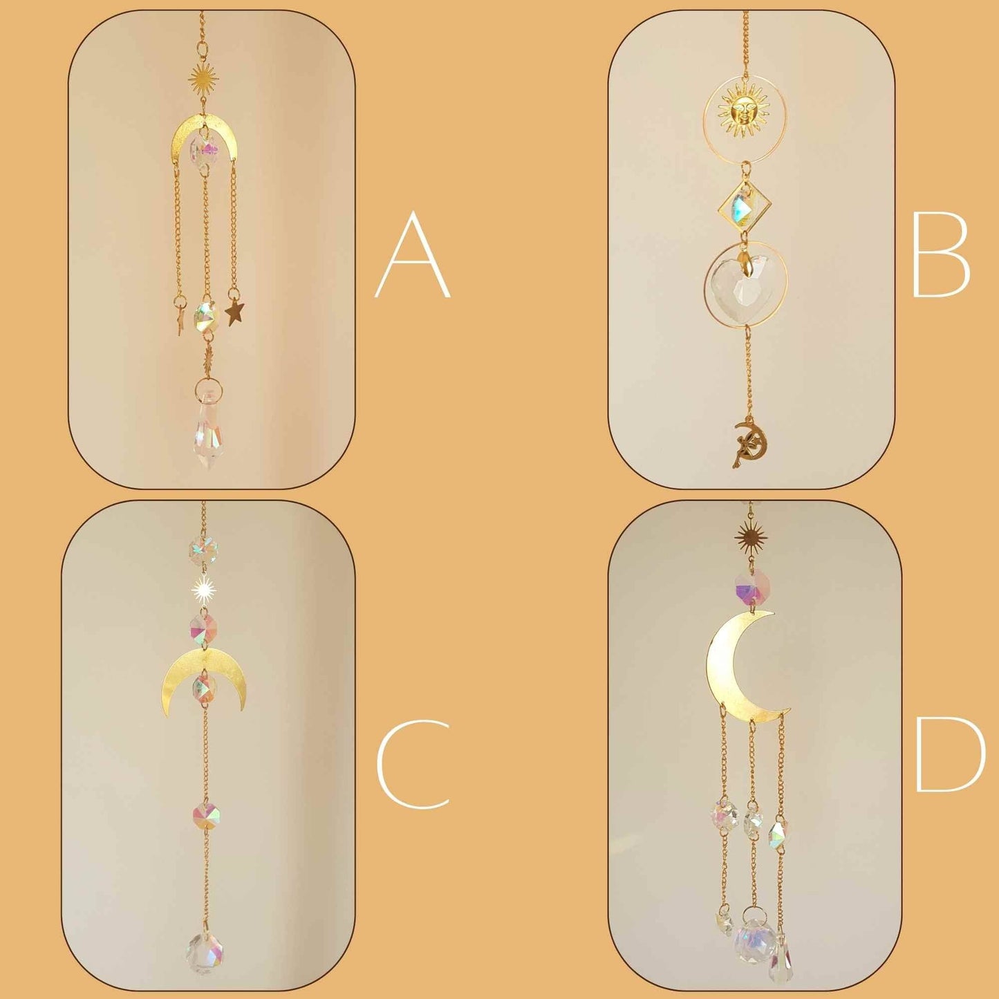Prism Celestial Suncatcher - Boho Window Decor
