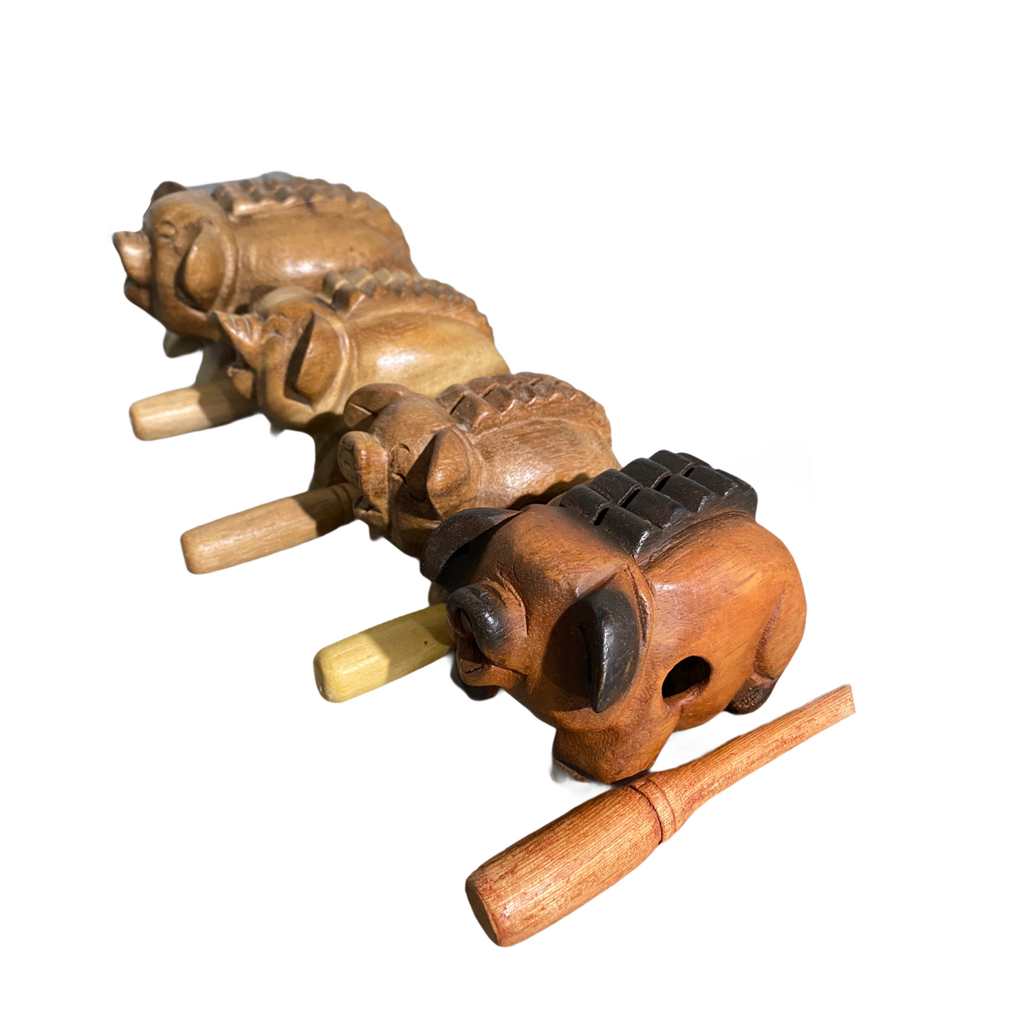 Wooden Musical Pig Percussion Instrument 4"