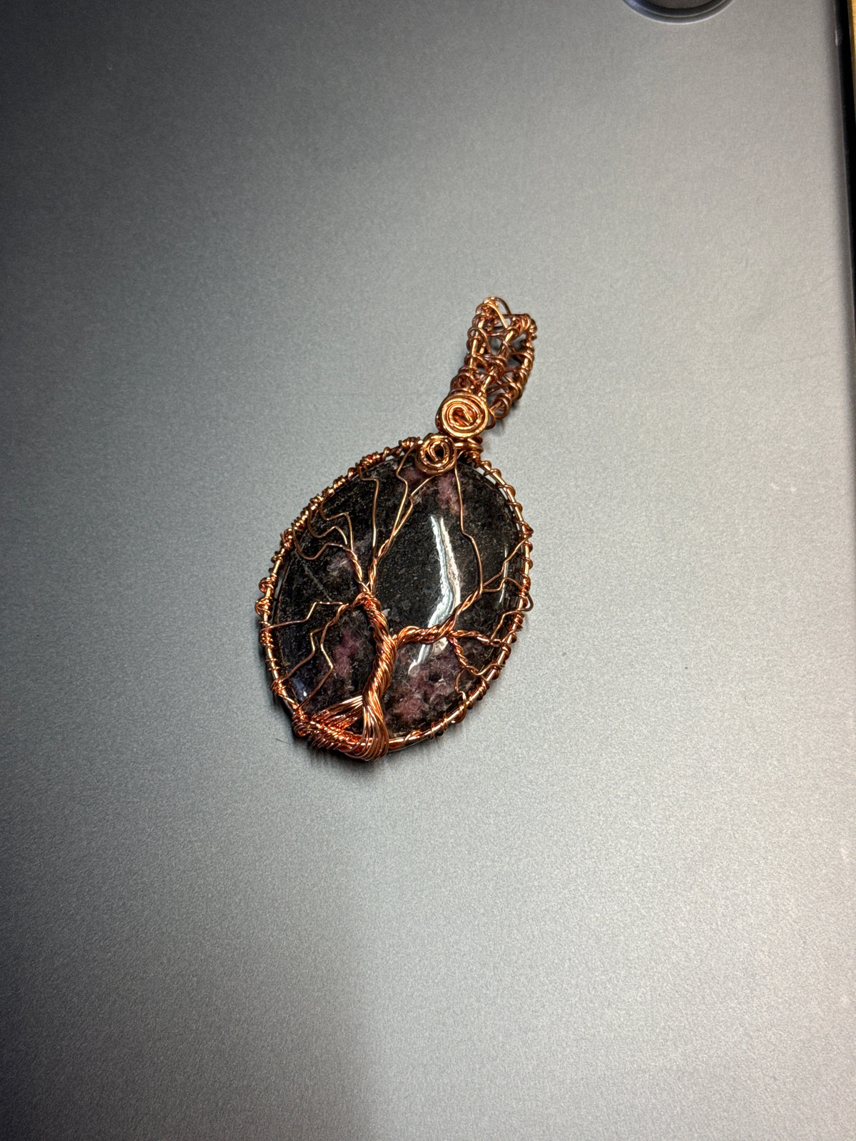 Copper Wire Wrapped Pendant