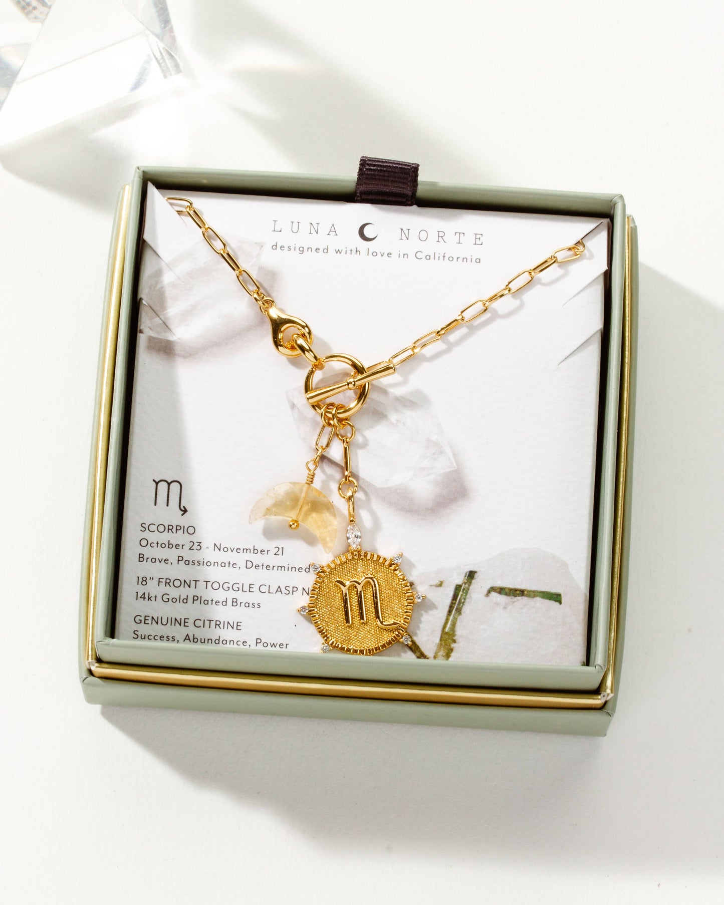 Scorpio Lunar Front Toggle Zodiac Neck