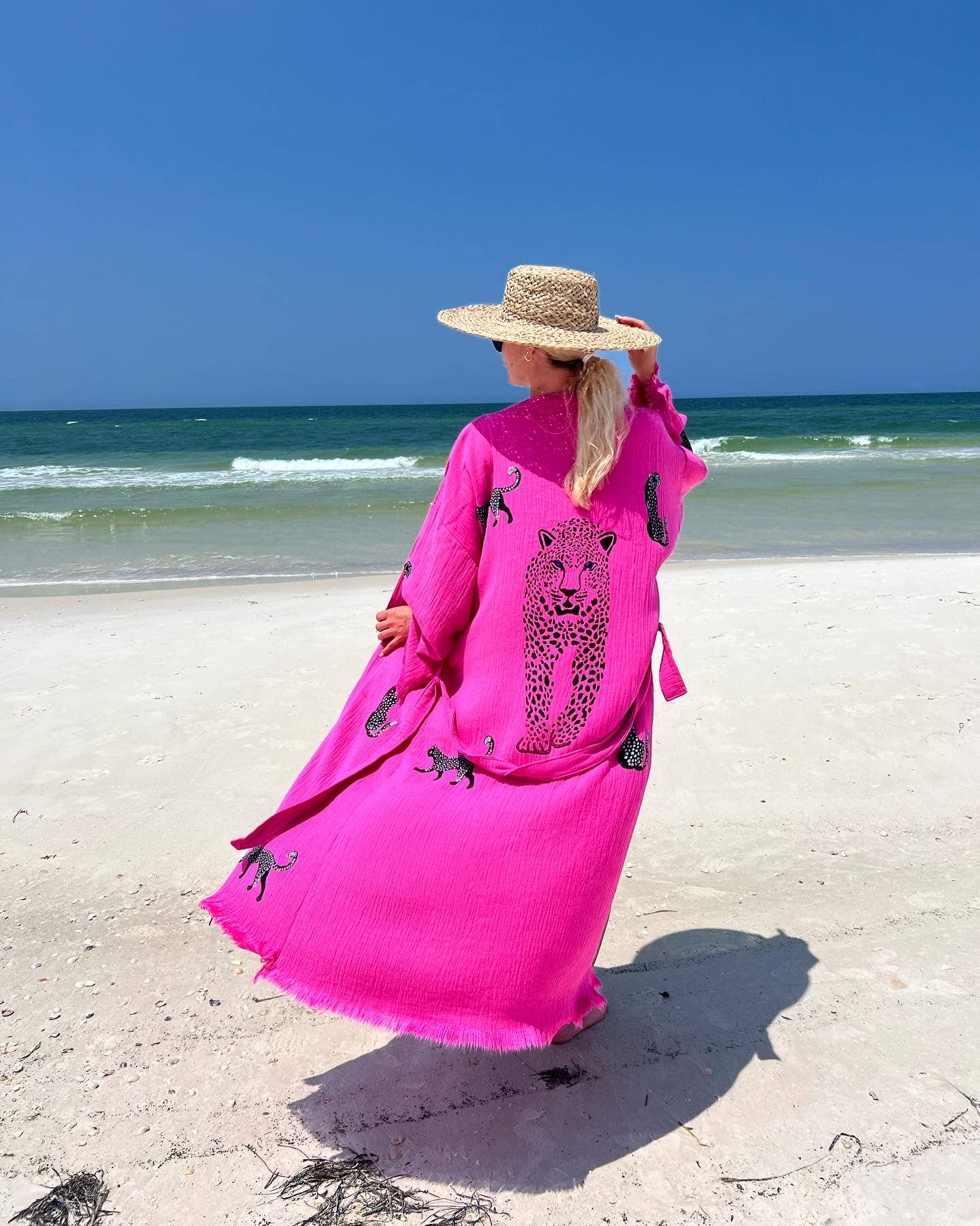 Pink Leopard Robe