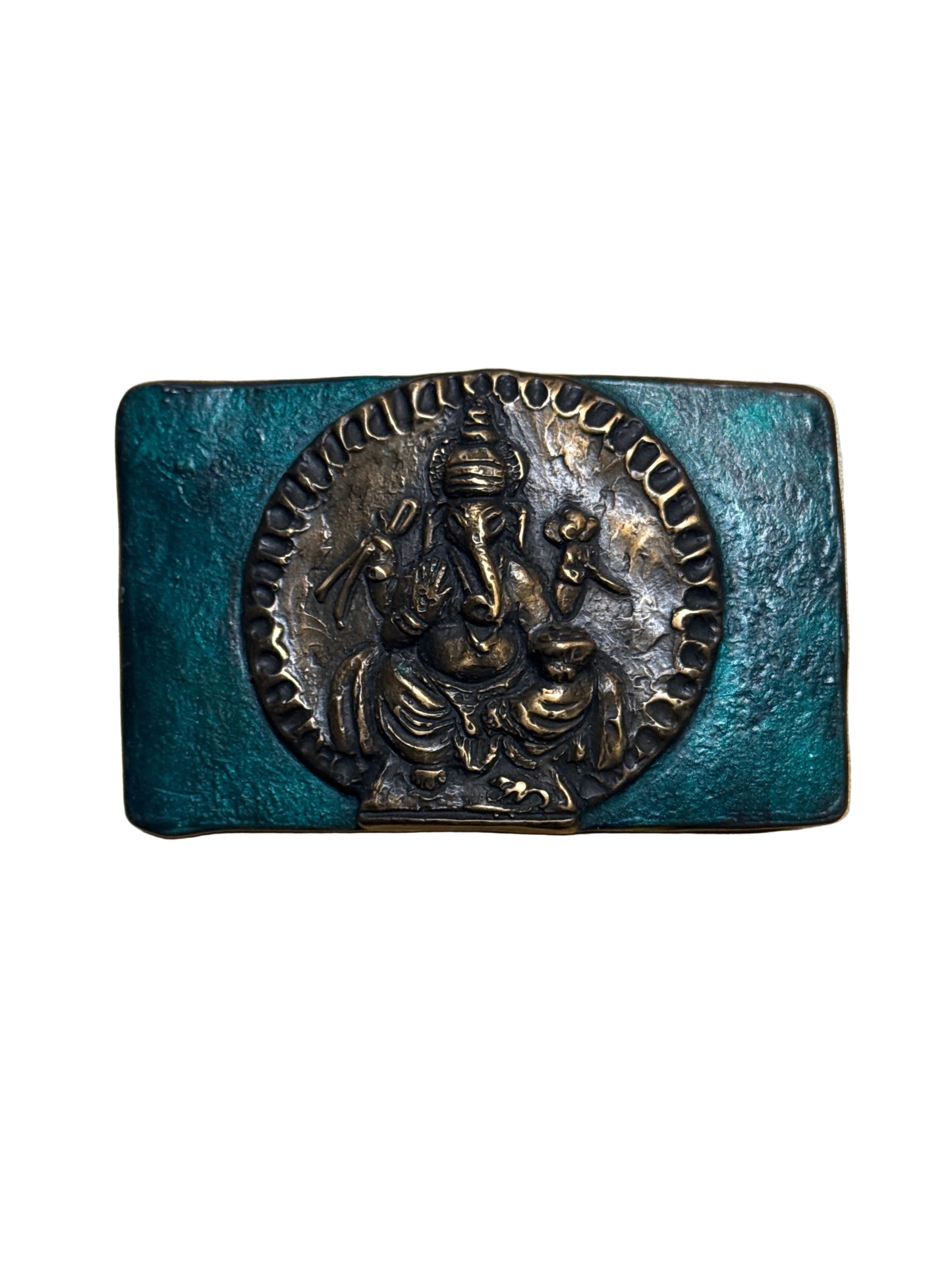 Belt Buckle Waterhorse Bronze by Elaine Hansard