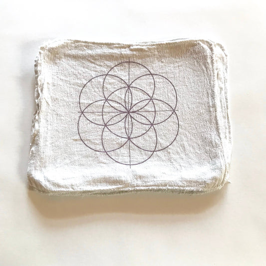 Assortment Sacred Geometry Crystal Grid Cloth Designs: Seed of Life