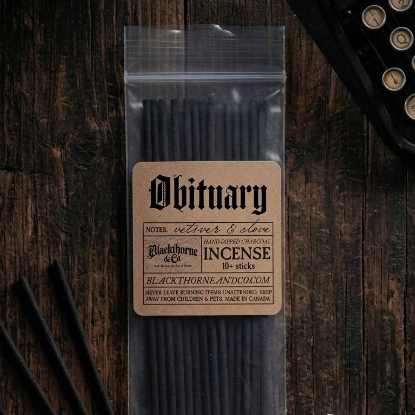 Obituary incense sticks |  vegan gothic ritual incense