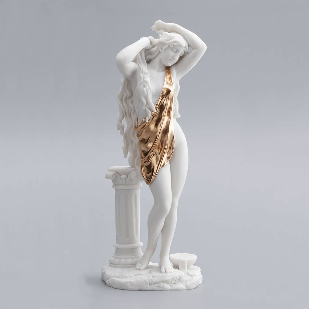 Greek God - Aphrodite (Marble Finish + Gold Accents)