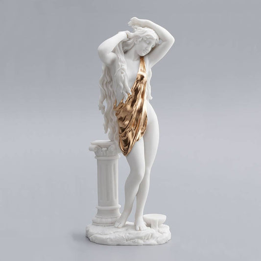 Greek God - Aphrodite (Marble Finish + Gold Accents)