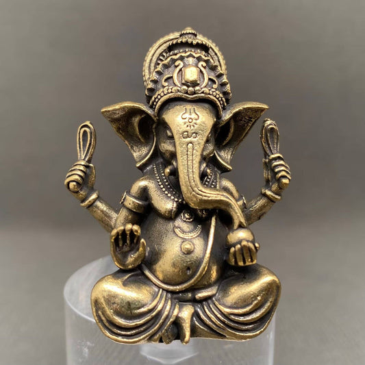 Brass Ganesha Crafts Desktop Ornaments