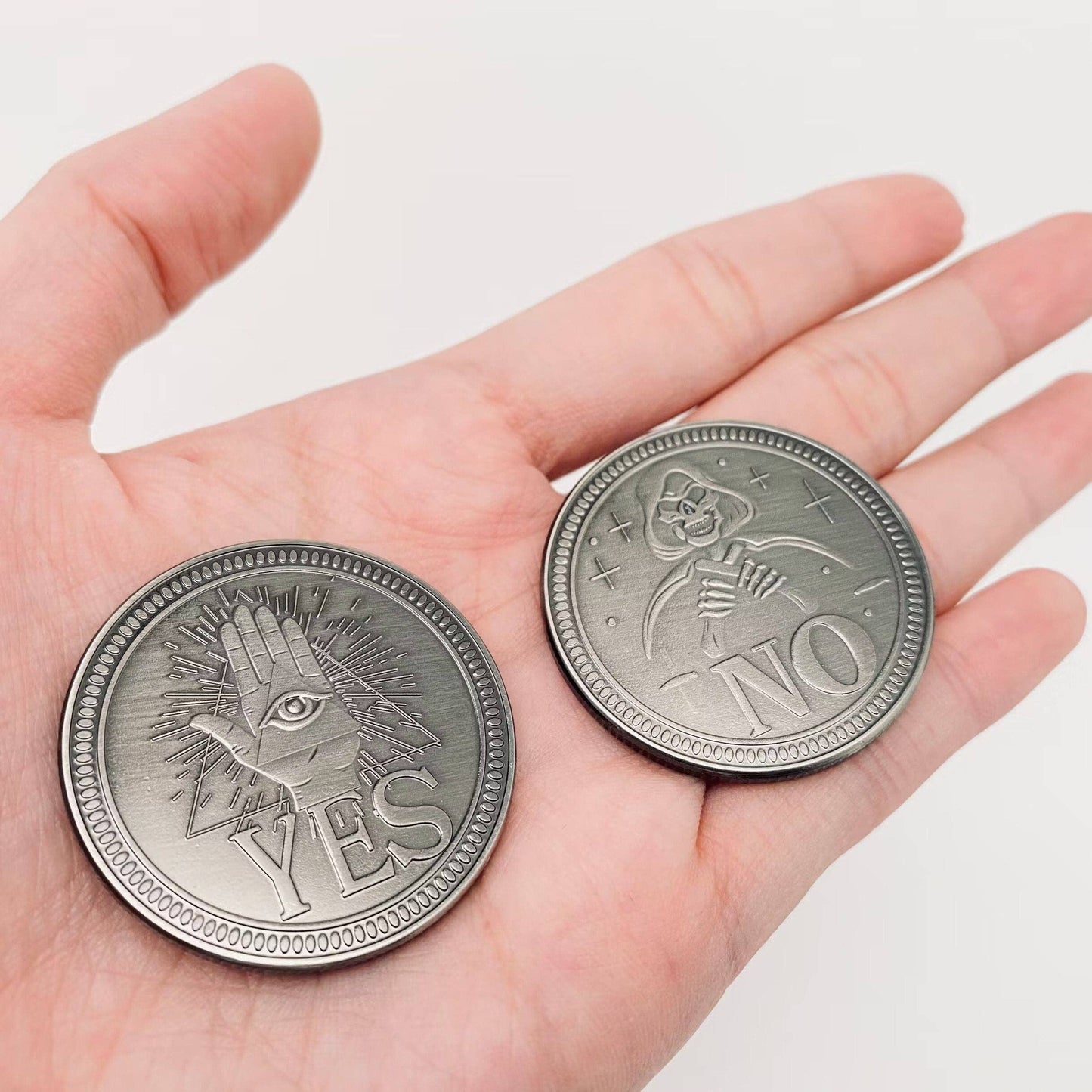Devil's Eye Death YES/NO Decision Coin Evil Eye
