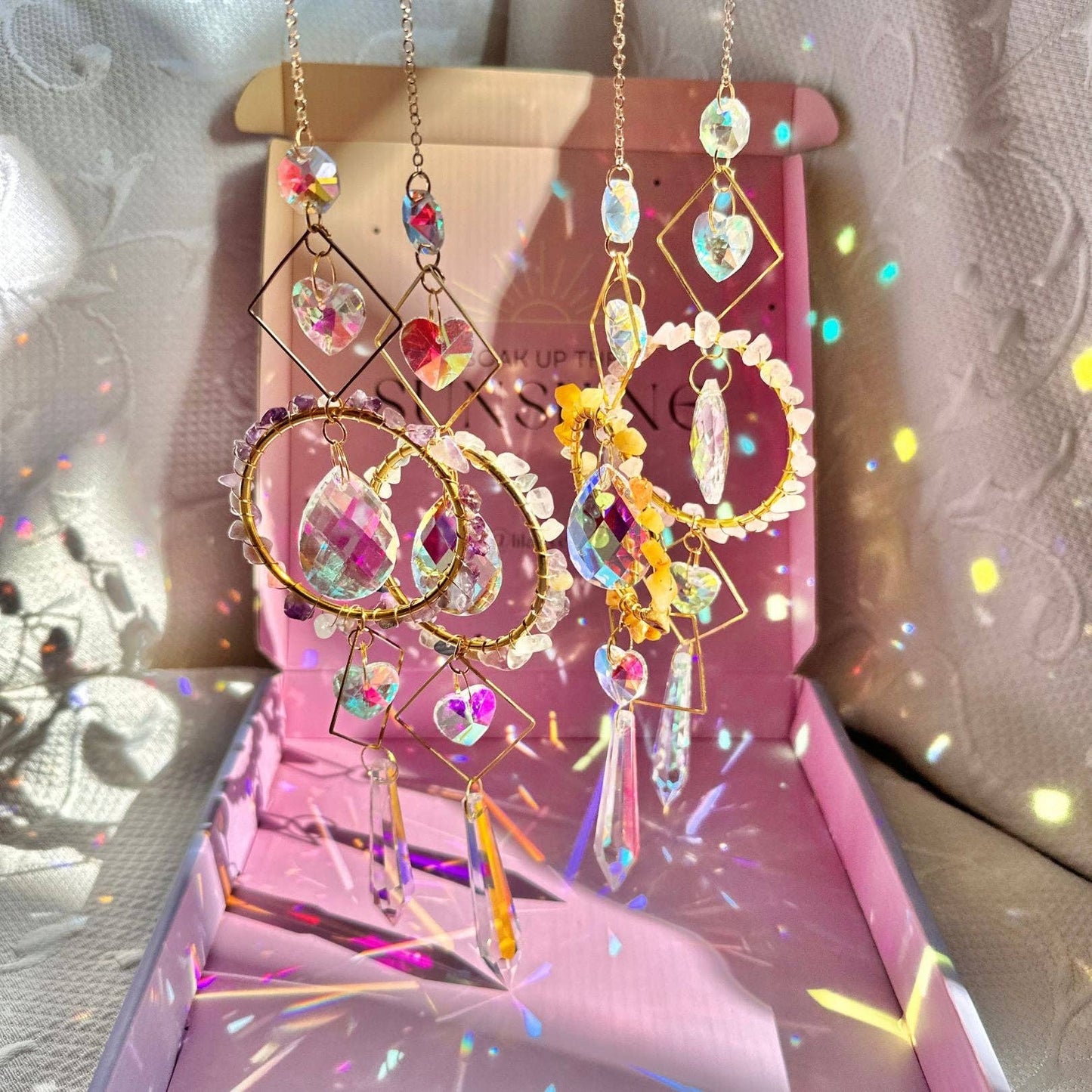 Aura Crystal Suncatchers – Spiritual Light Catchers
