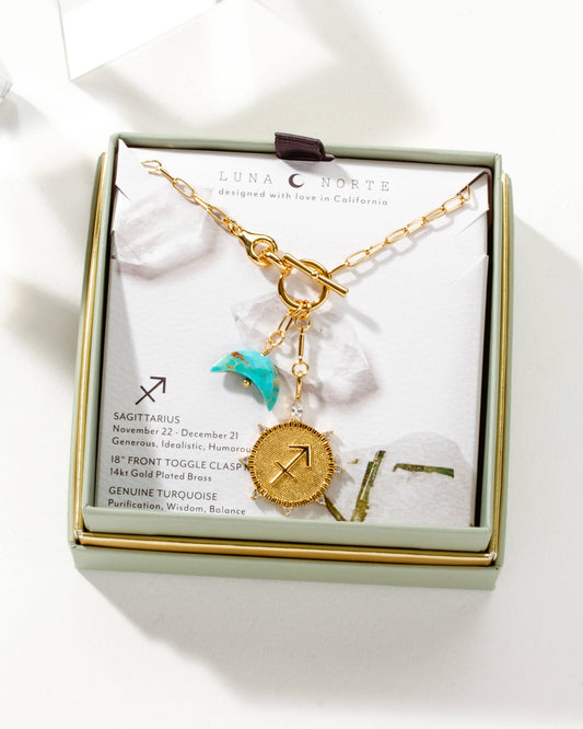 Sagittarius Lunar Front Toggle Zodiac Neck