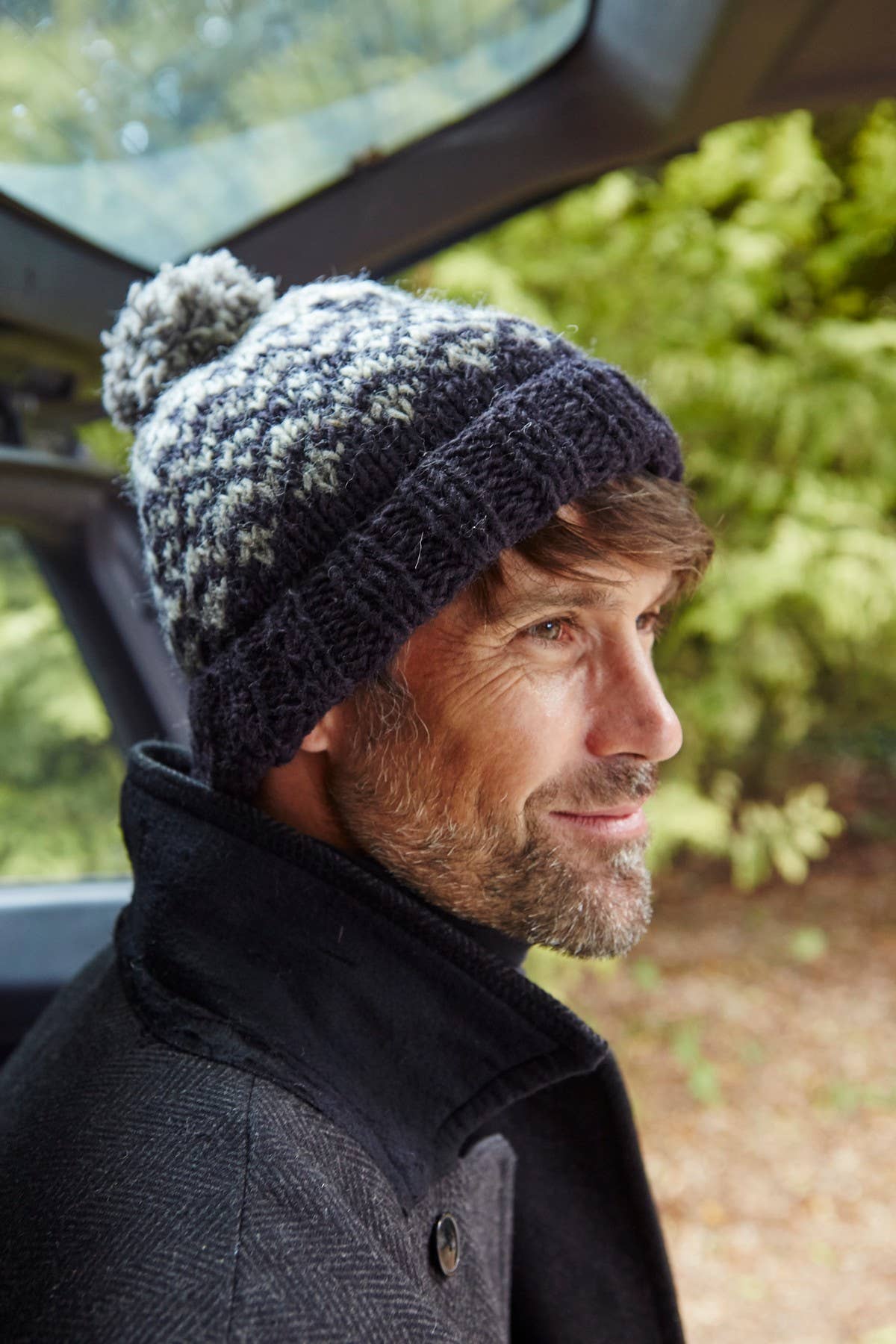 Mens Clifden Bobble Beanie Charcoal: Charcoal