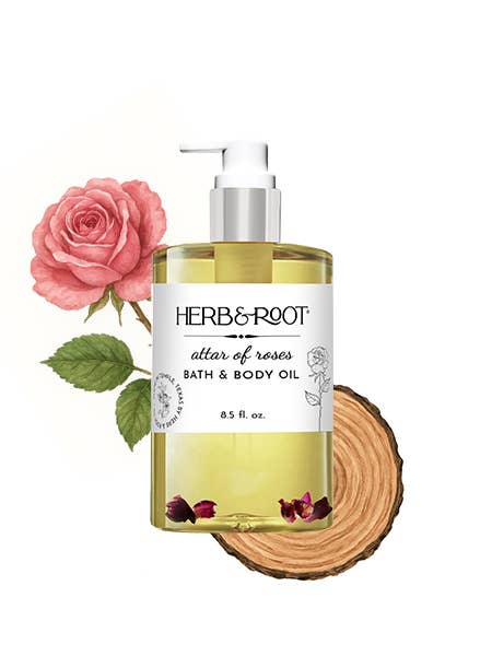 Attar of Roses Bath & Body Oil Rose and Sandalwood