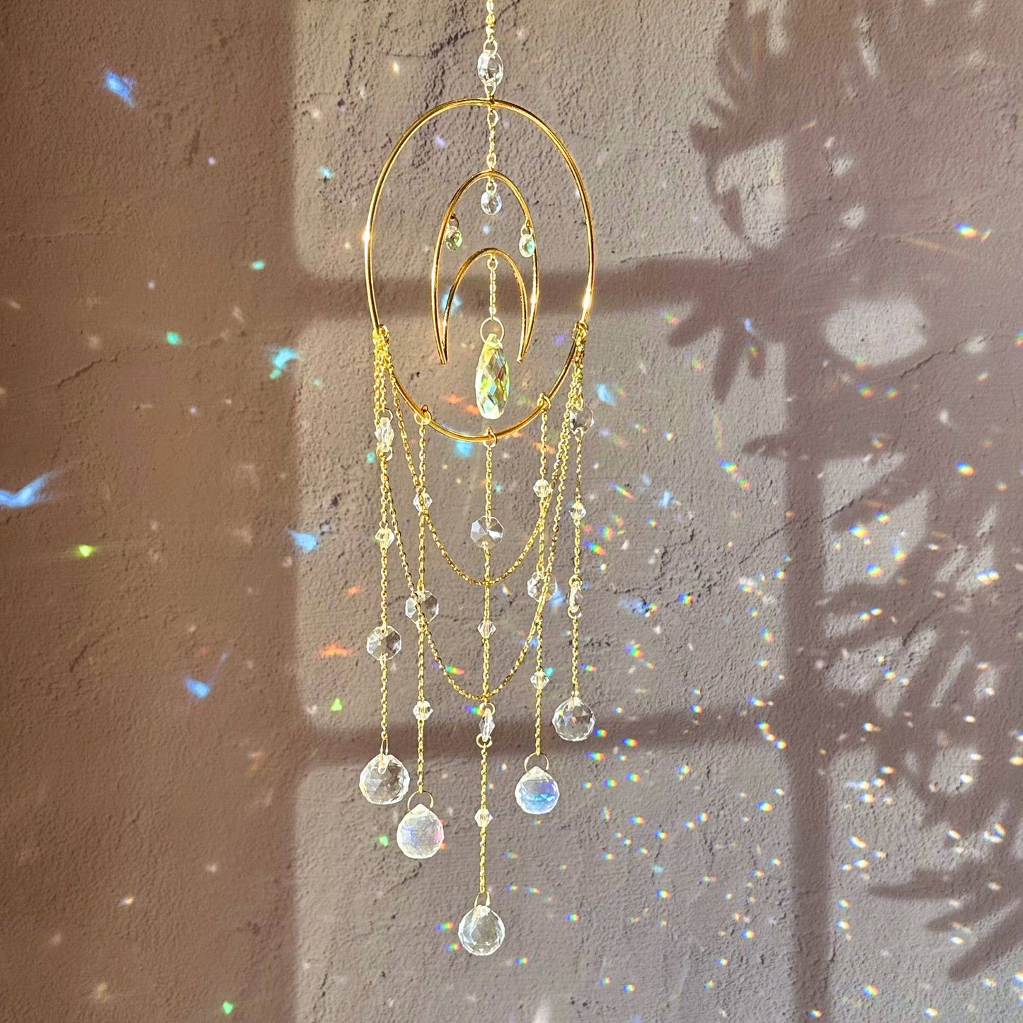 Celestial Suncatcher - Boho Rainbow Prism Decor