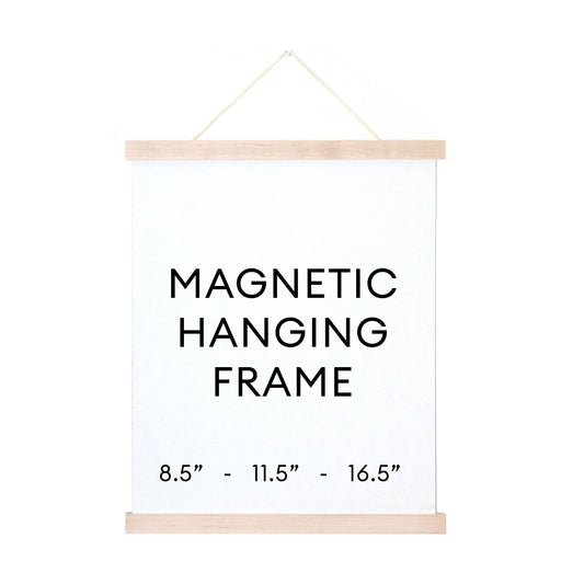 Magnetic Wood Hanging Poster Frame: NATURAL / 8.5"